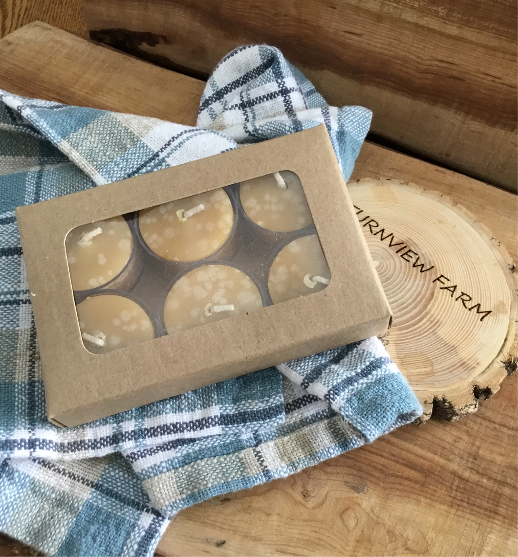 Beeswax Candle Tealight 6 pk