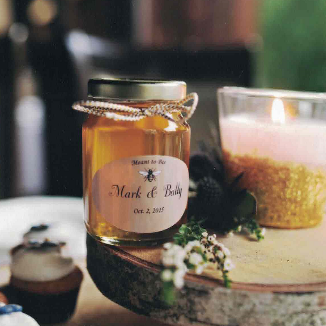 125 ml Wildflower Honey, glass gift size, wedding favor